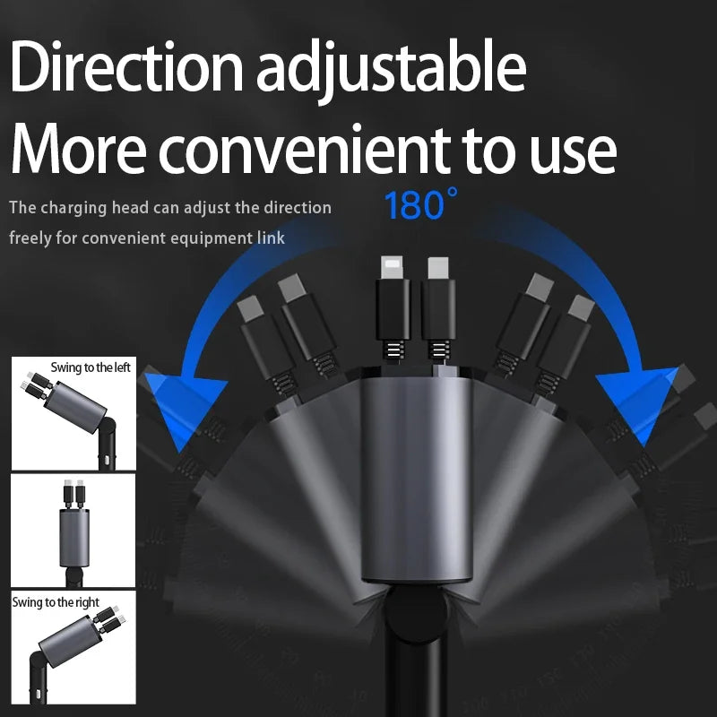 4-in-1 Retractable Car Charger
