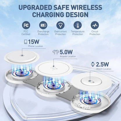 3 in 1 Magnetic Wireless Charging Station