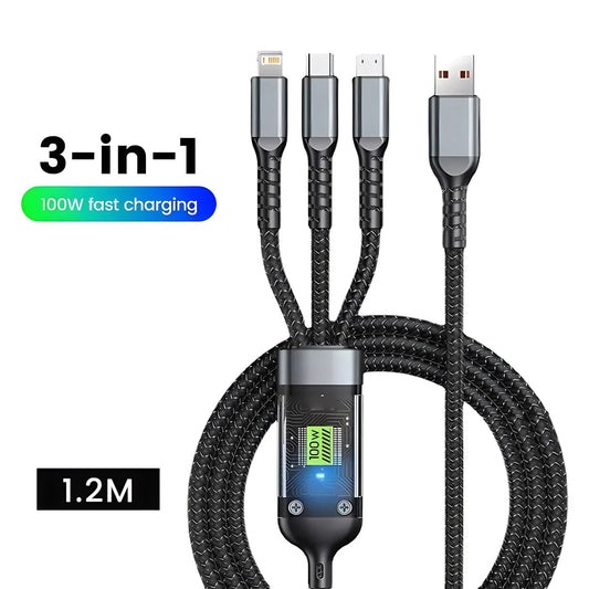 3-In-1 Super Fast Charging Cable