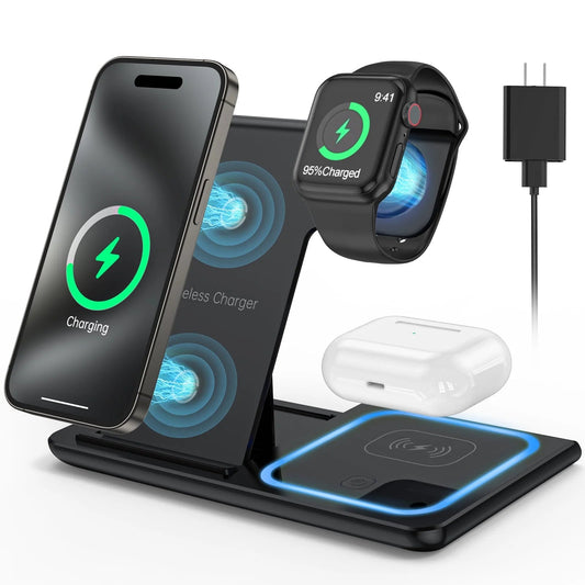 3 in 1 Wireless Charging Station Dock