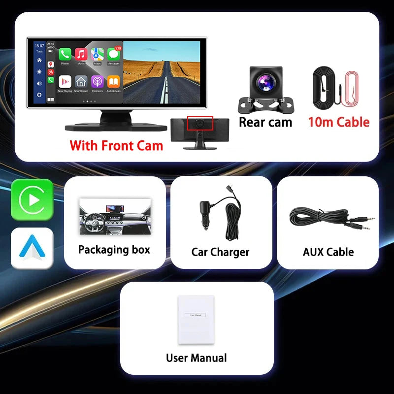 4K Dash Cam with Rear Camera
