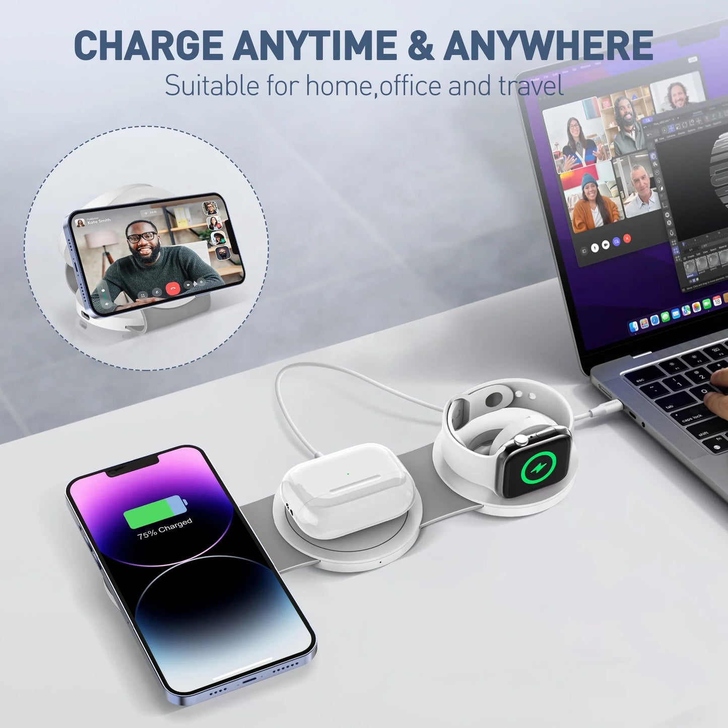 3 in 1 Magnetic Wireless Charging Station