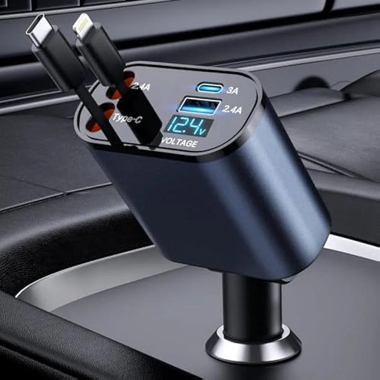 4-in-1 Retractable Car Charger
