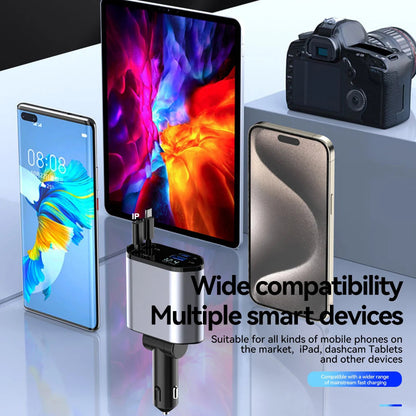 4-in-1 Retractable Car Charger