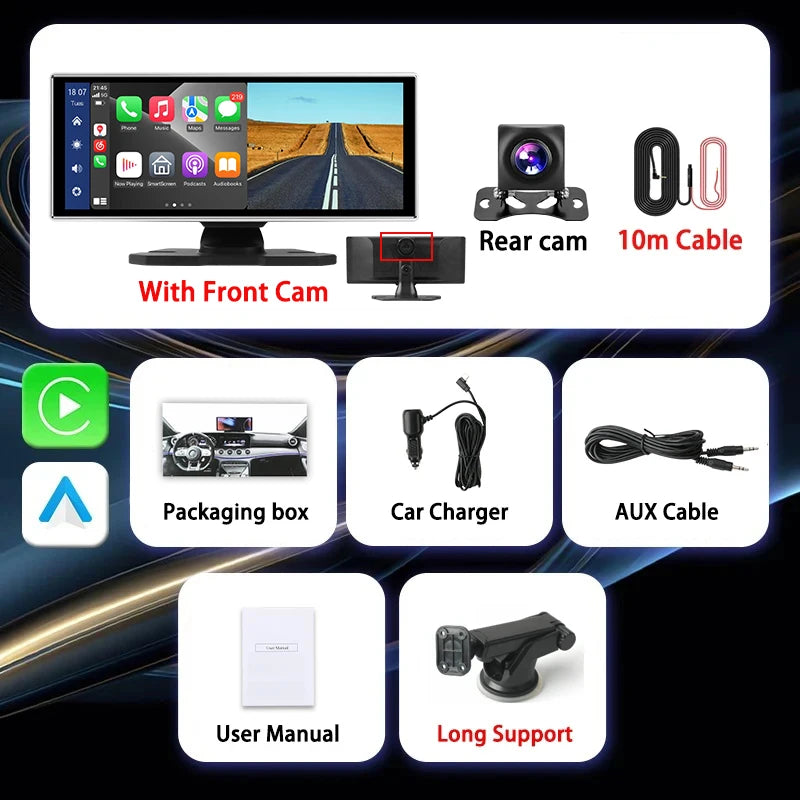 4K Dash Cam with Rear Camera