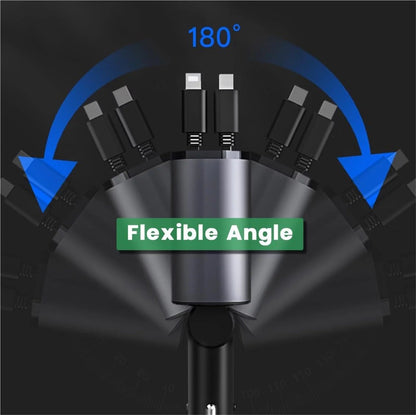 100W 4-in-1 Retractable Car Charger