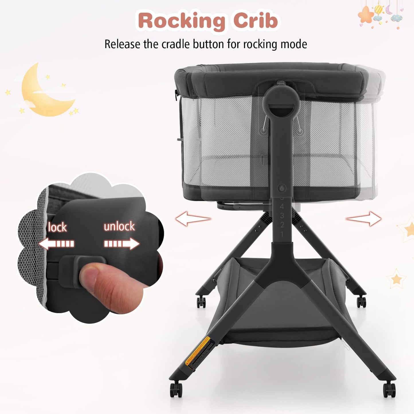 BABY JOY 4 in 1 Baby Bassinet with Mattress